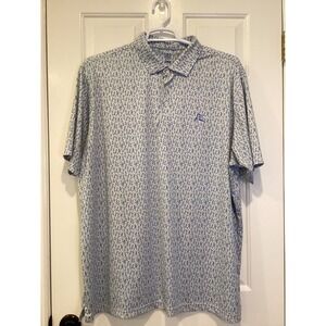 Rhoback Polo Shirt Mens 3XL "The Bluebonnet" Performance Stretch Golf XXXL